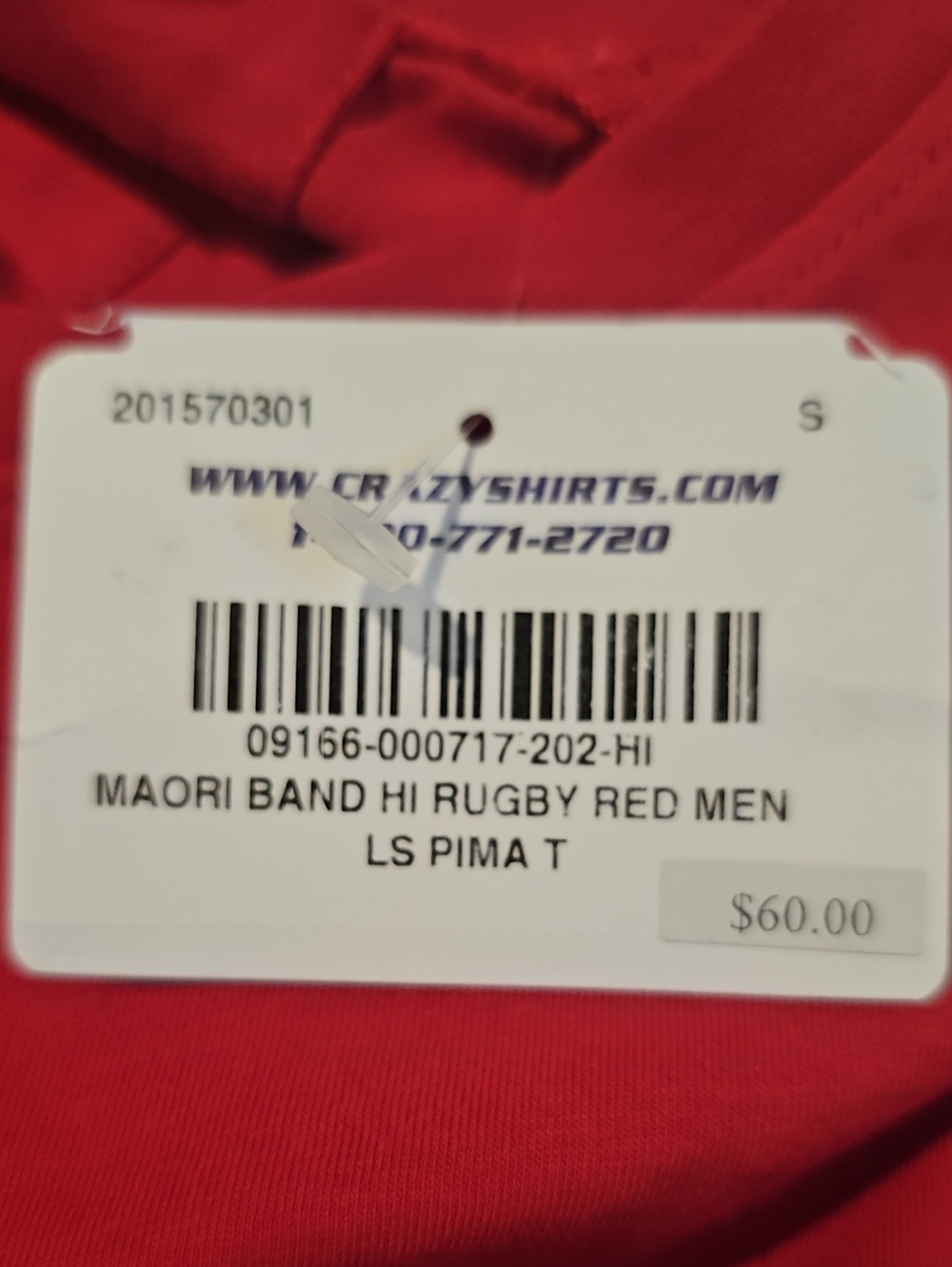 Maori Band HI Rugby Red Graphic Mens T‑Shirt Size Small - Picture 8 of 8